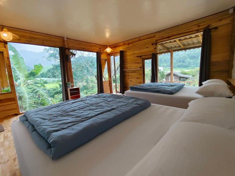 Rimna banpark5 ริมนาบ้านพัก - Bed and Breakfast Ban Mae Ka Luang