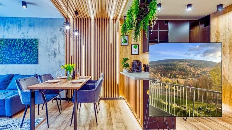 Apartament PlantLux z widokiem na góry i sauną w budynku - Bed and Breakfast Świeradów-Zdrój
