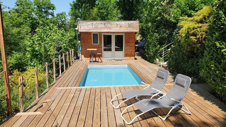 Chalet avec piscine dans un cadre verdoyant - Ferienwohnung Aywaille
