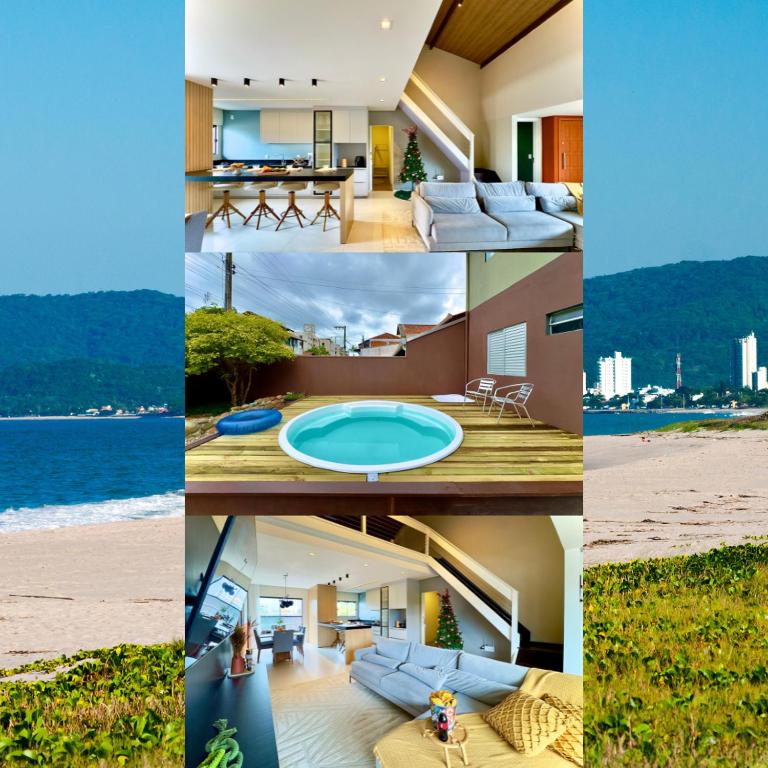 Casa Completa com Piscina Churrasqueira Wi-Fi a 300m da Praia Acomoda 10 Pessoas, 3 Quartos com Ar-Condicionado - Ferienwohnung Penha