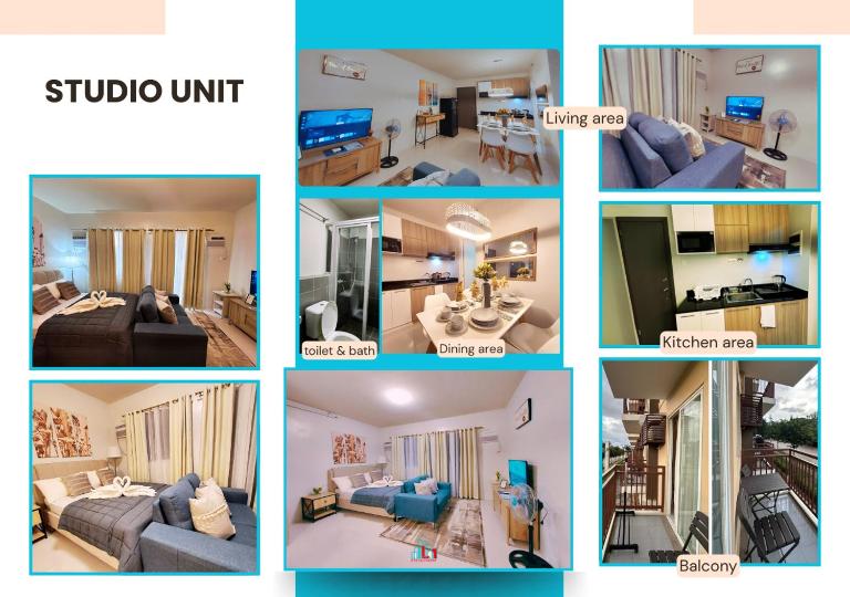 Spacious Studio with a Balcony & FREE Private Pool, Gym & Parking near Airport - B2 2Garnet - B&B Puerto Princesa