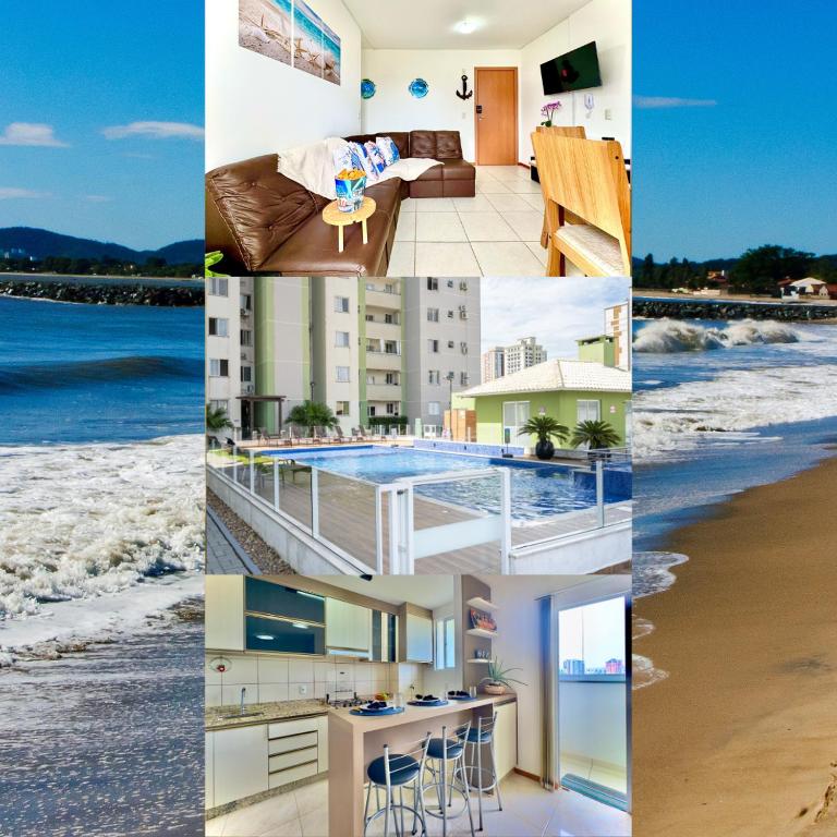 Apartamento a 400M PRAIA com PISCINA sacada com CHURRASQUEIRA privativa Wi-Fi Portaria 24h PLAYGROUND INFANTIL vaga privativa de GARAGEM Reserve agora mesmo - Bed and Breakfast Bugres
