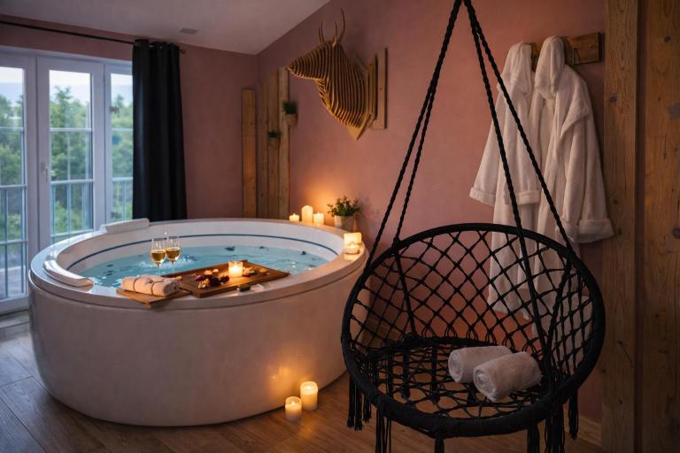 Suite romantique & spa Prova - Love room - Rétroprojecteur Netflix - Chambres d'hôtes Bellême
