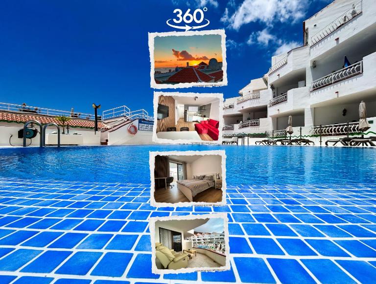 Modern apartment, heated pool & 2 terraces - B&B Los Cristianos