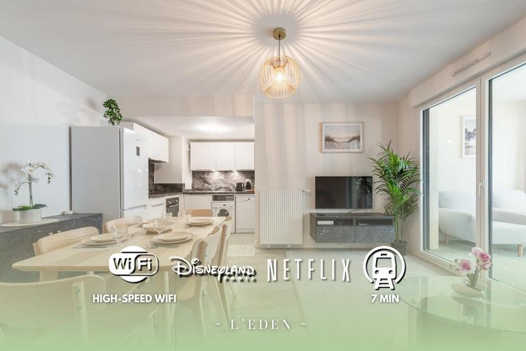 L'Eden - T2 Neuf avec Loggia et Parking privé - Proche RER A & Disneyland - Chambres d'hôtes Chessy