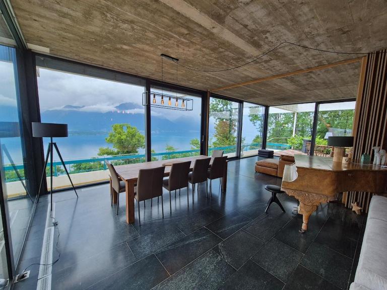 Architect house with gorgeous view lake & Wildlife - Ferienwohnung Montreux