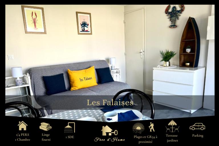 Les Falaises, cozy and functional 2-room, Beaches, GR34 - B&B Clohars-Carnoët