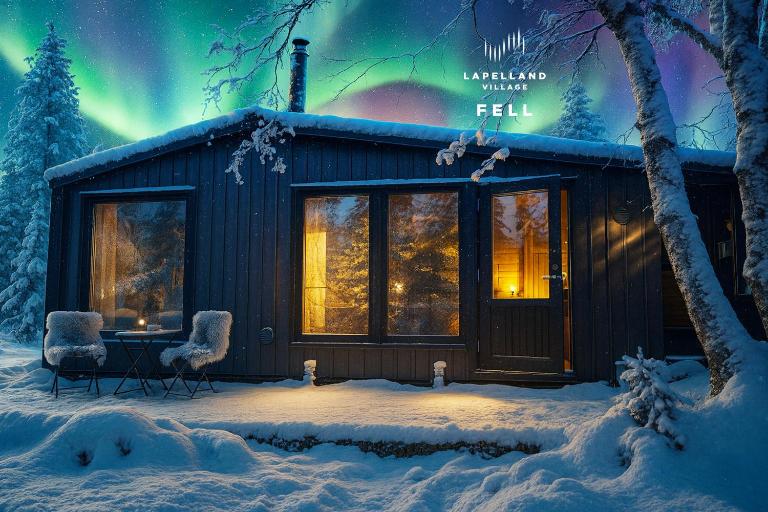 Lapland Landscape XXL Cabin with Nature View, Sauna, Fireplace & Kitchen, Sodankylä, Luosto, Fell Village - Bed and Breakfast Luosto