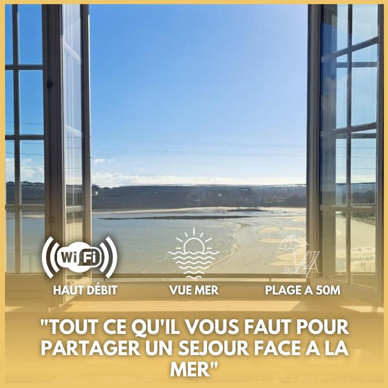 Maison Familiale Locquirec -Vue Mer - 6 chambres - 11personnes - Bretagne - Finistère Nord - Bed and Breakfast Locquirec