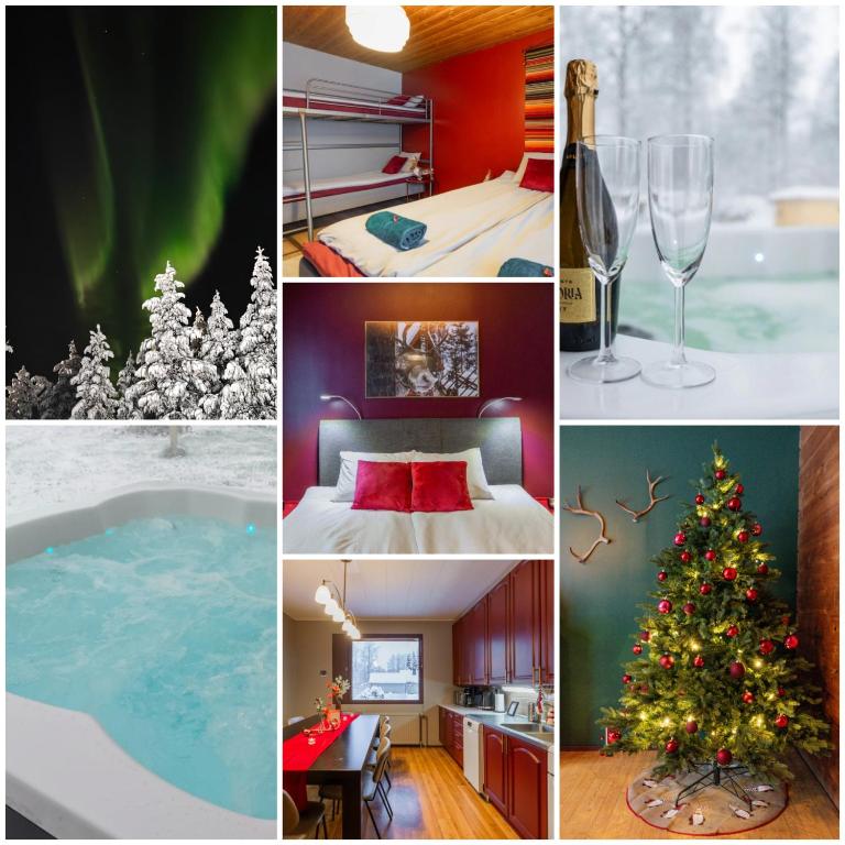 Villa Aurora Ounas - jacuzzi & sauna, next to ski center - B&B Rovaniemi