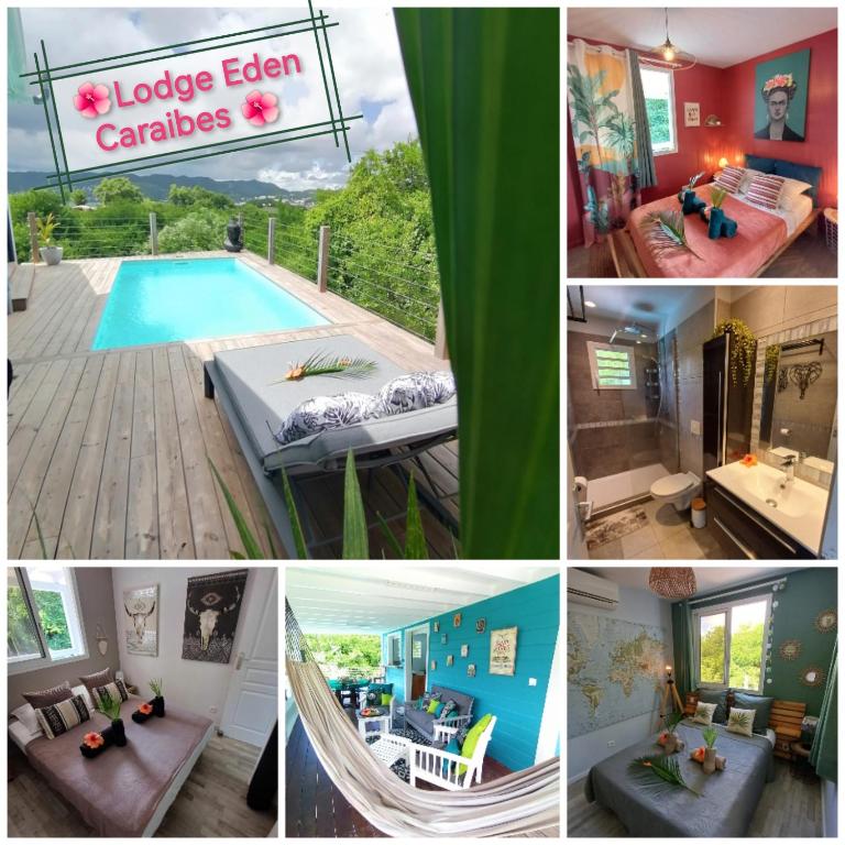Lodge Eden Caraibes 6p avec piscine privée 6x3 - Ferienwohnung Sainte-Anne