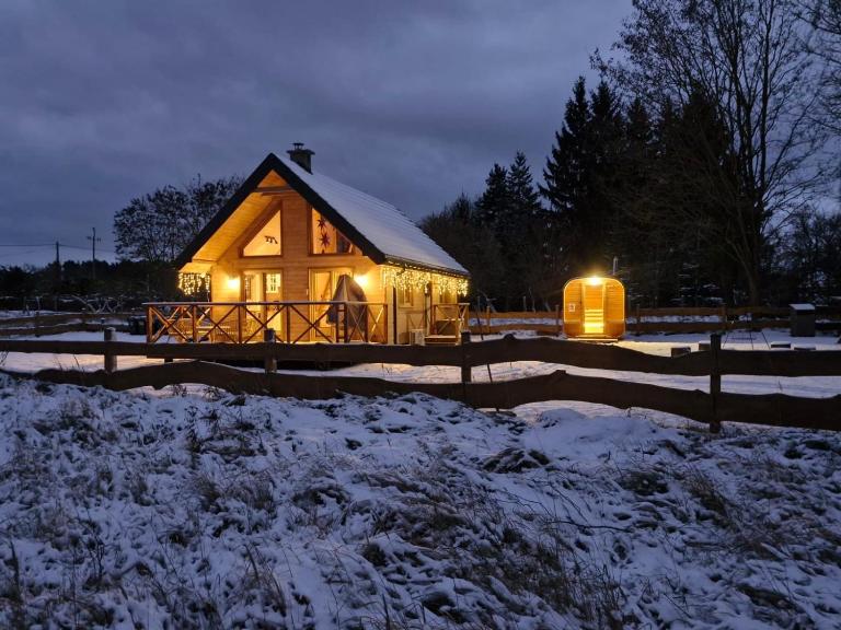 Hygge z kominkiem i sauna Piasek Cedynia Chojna - Ferienwohnung Piasek