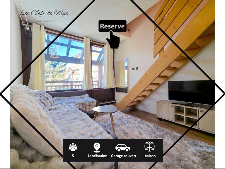 Duplex cosy et optimisé, emplacement idéal - Bed and Breakfast Huez