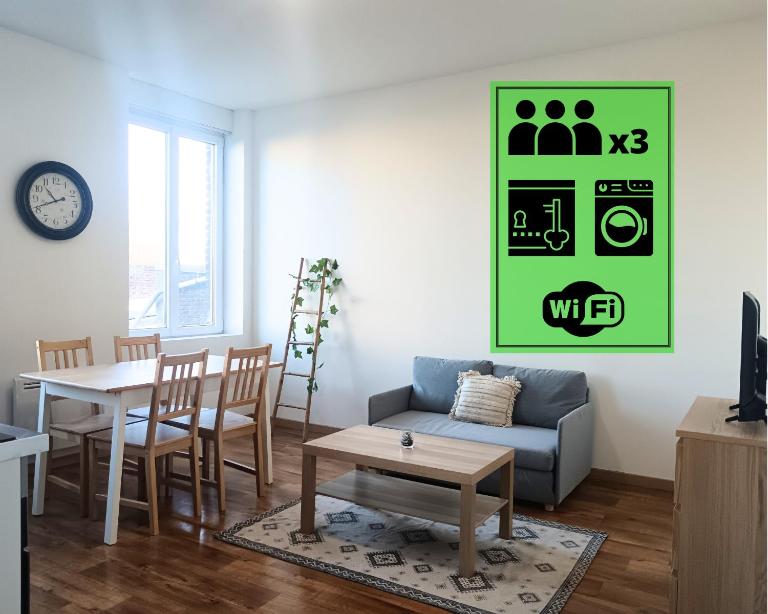 Appartement calme et spacieux Proche Lille - Chambres d'hôtes Mons-en-Barœul