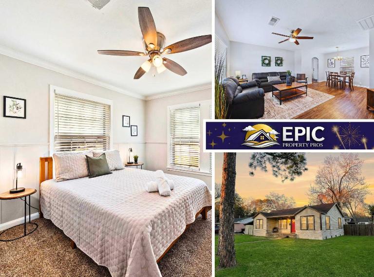 3 bedroom 1 bath WiFi Large back yard with BBQ pit - Chambres d'hôtes Baytown