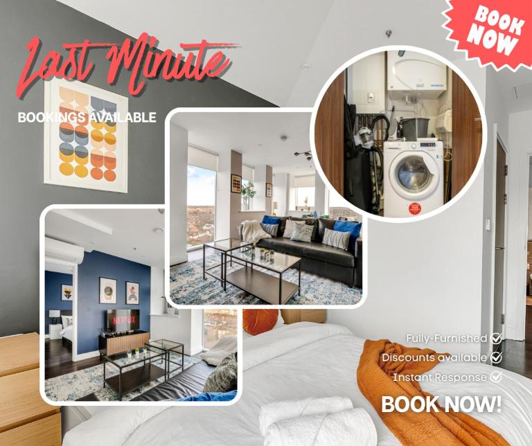 Last-Minute Escape l Sleeps Up to 6 l Stylish City Views Near Station by Capital Retreat Short lets & Serviced Accommodations - B&B Merton