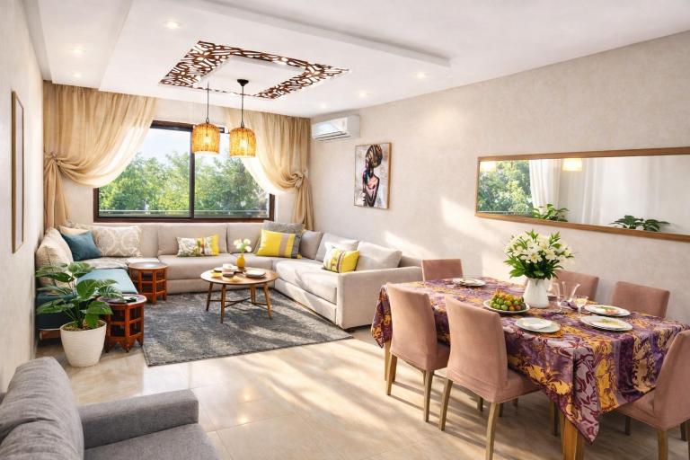Spacious 3 Bedroom Apartment in Rabat Near Moulay El Hassan Stadium Malls and Embassies - Bed and Breakfast Rabat