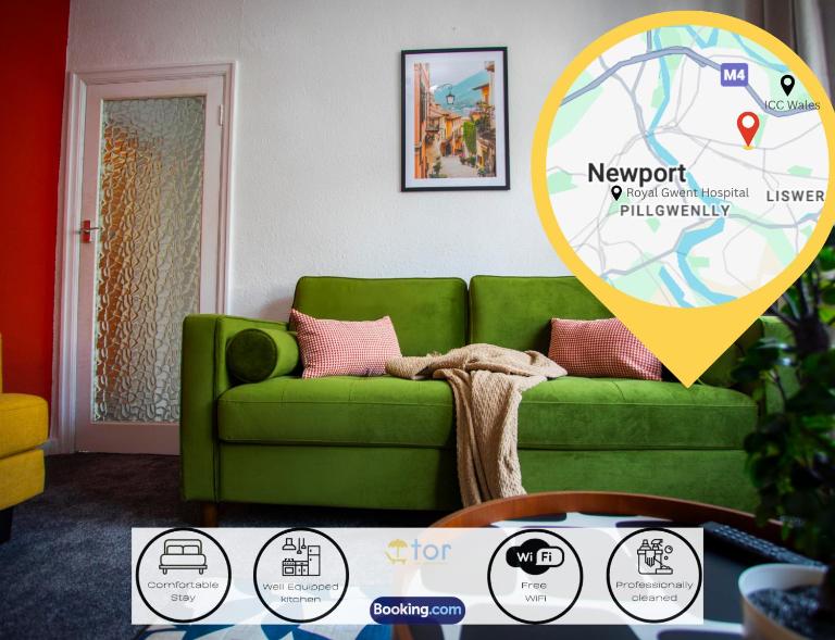 Large 3BR Home Parking Newport Long Stays - B&B Newport