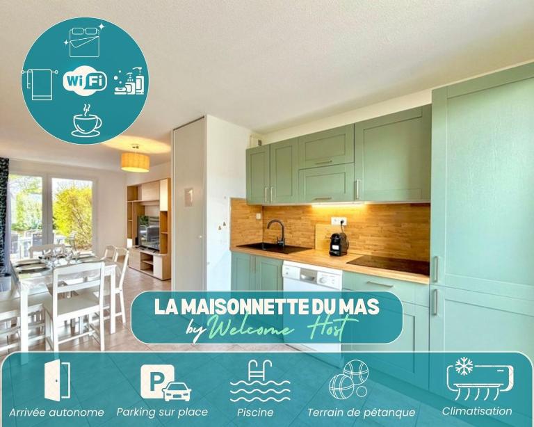 La Maisonnette du Mas, 6 pers Piscine à Calvisson - B&B Calvisson