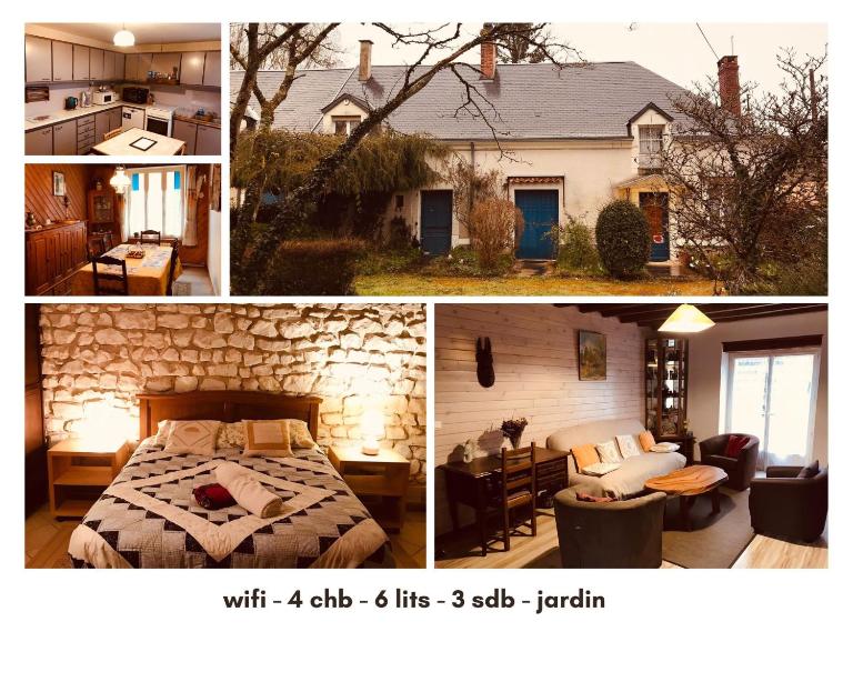 Maison familiale jardin wifi 17km Beauval - B&B Villentrois