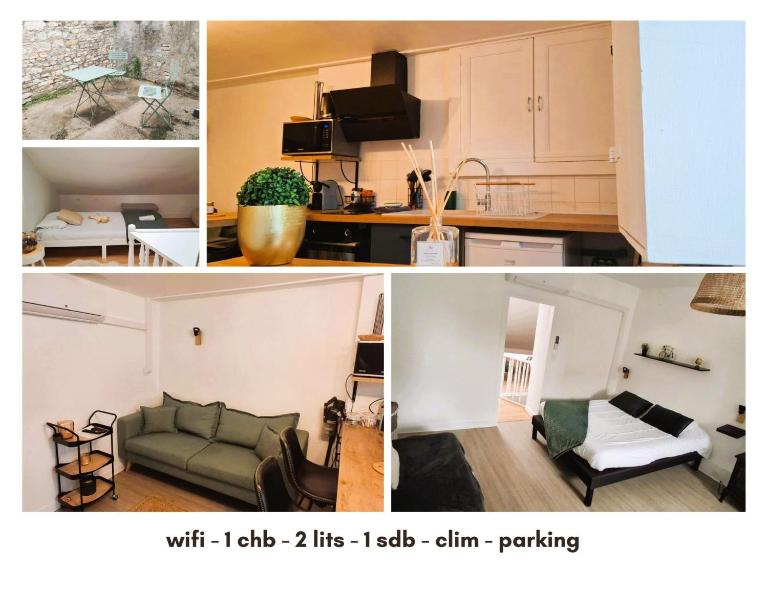 Le chaleureux 3 pers clim wifi - Bed and Breakfast Déols