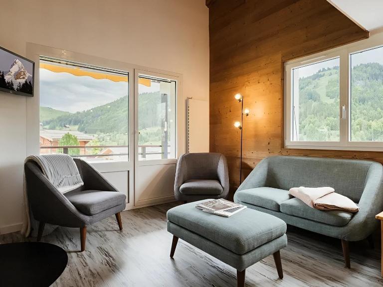 Appartement cosy rénové 3*, 6 personnes, vue sur l'Étale - FR-1-304-290 - Chambres d'hôtes La Clusaz