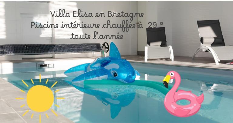Villa ELISA Piscine Intérieure partagée chauffée à 29 degrés à 100m de la plage - B&B Sibiril