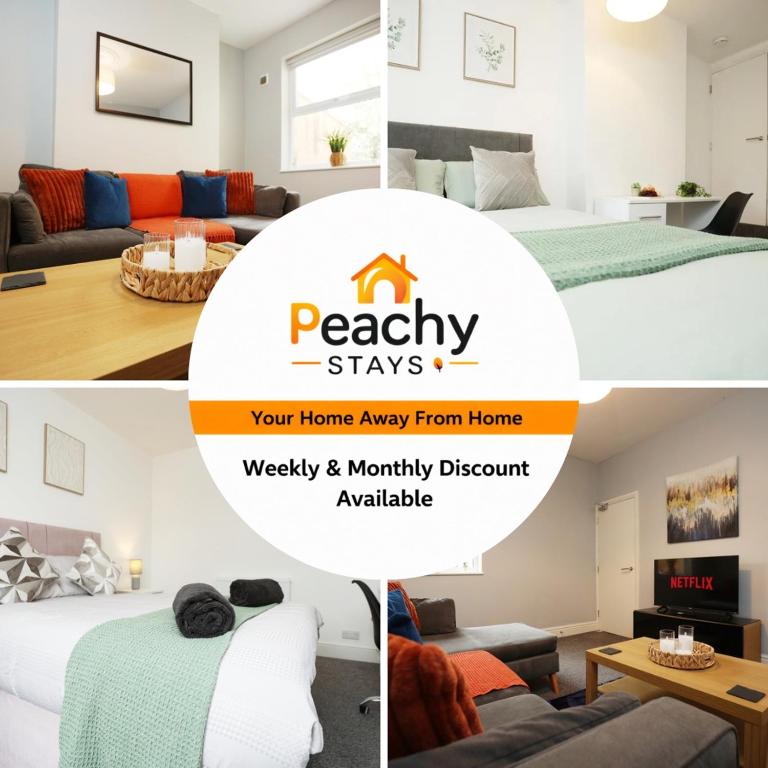 Modern 4 Bedroom House Sleeps 8, 13 Minutes from City Centre, Free Parking & Wi-Fi, Weekly And Monthly Stays, Great Rates Available At Peachy Stays - B&B Bristol