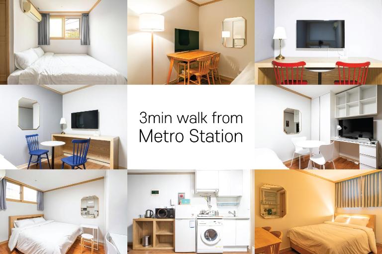 Cozy & Private Studio 3 mins walk from Metro Station - B&B Seul