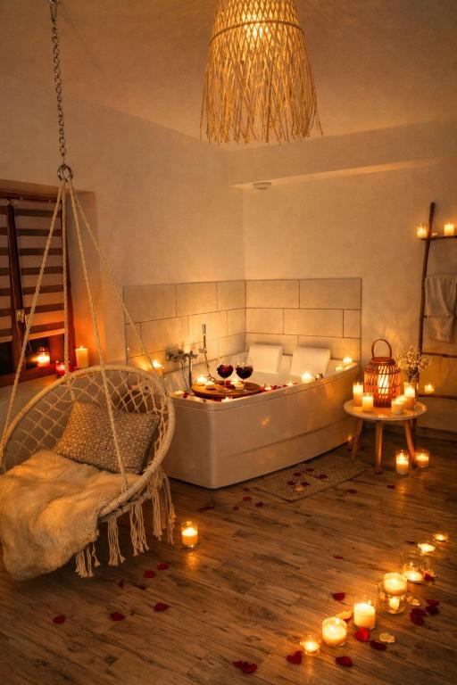 Cottage Interieur Spa classé 4 étoiles - balnéo et sauna privatif - B&B Tannay