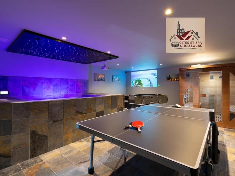 Gites Spa Strasbourg - Villa Lion - SPA Privé, Sauna, Borne d'arcade, Babyfoot - Ferienwohnung Ittenheim