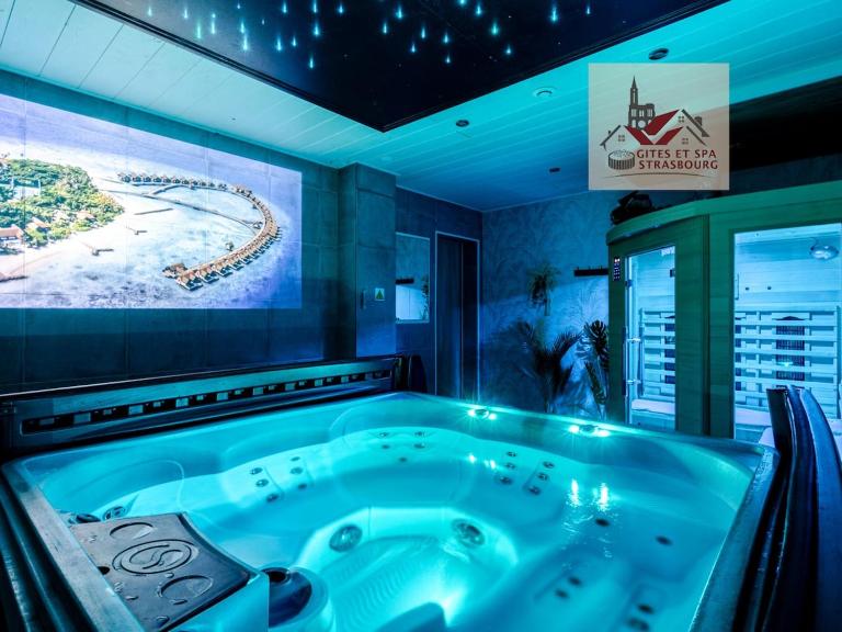 Gites Spa Strasbourg - Villa Cerf - SPA Privé, Sauna, Borne d'arcade, Babyfoot - Ferienwohnung Ittenheim