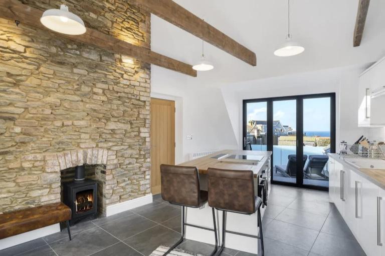 Stylish Apartment Sea Views Central Newquay - B&B Newquay