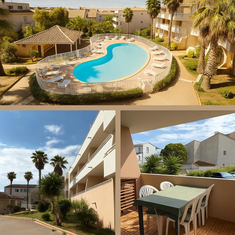 Résidence Appart T2 3 étoiles Clim piscine mer garage - B&B Le Grau-du-Roi