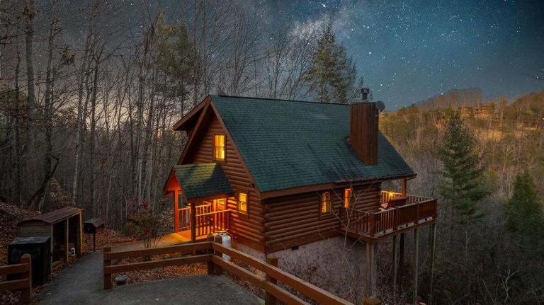 Romantic Smoky Mtn Cabin - Jacuzzi - Scenic View - B&B Pigeon Forge