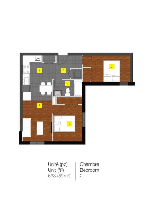 211 - Cozy New Condo with 2 Queens, Parking, DT&Airport - B&B Montréal