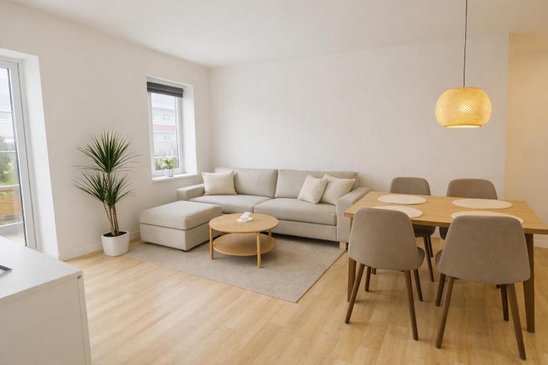 Odense C - Light 2 room apartment - sunny balcony and free parking - B&B Odense