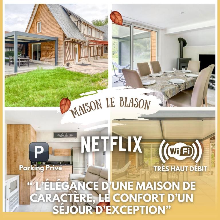 Le Blason - Maison avec terrasse - Calme & nature - B&B Jumièges