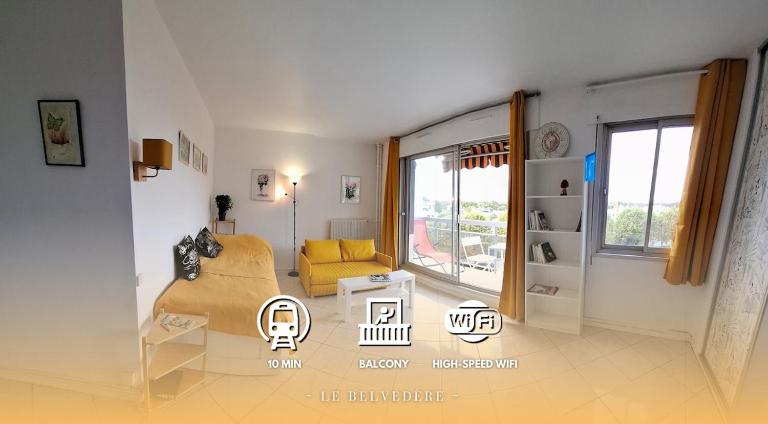 Le Belvédère - Studio Lumineux - Vue & Terrasse - B&B Vincennes