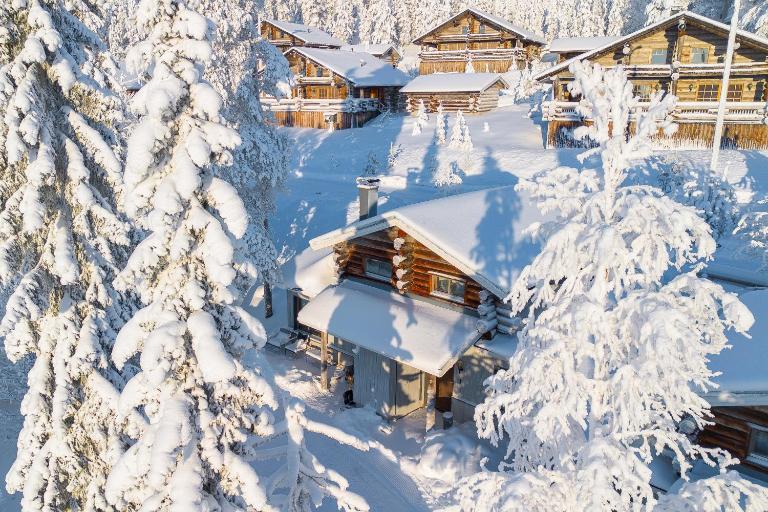Ruka 2x SKIPASS included - Rinneköngäs Log Cabin with Sauna - Free Ski Bus at the Door - Ferienwohnung Ruka