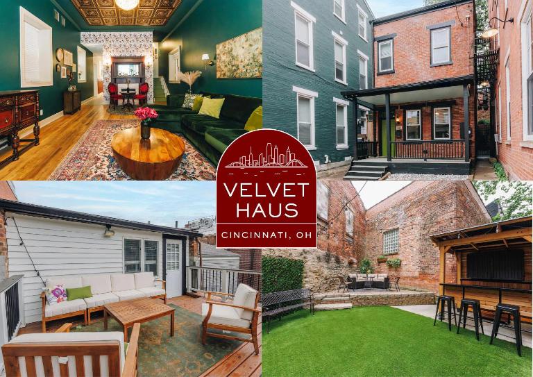Velvet Haus Downtown 3rd Floor Deck Backyard - B&B Cincinnati