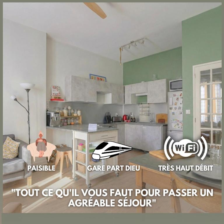 La Pause Lyonnaise - T2 proche gare - Ferienwohnung Lyon