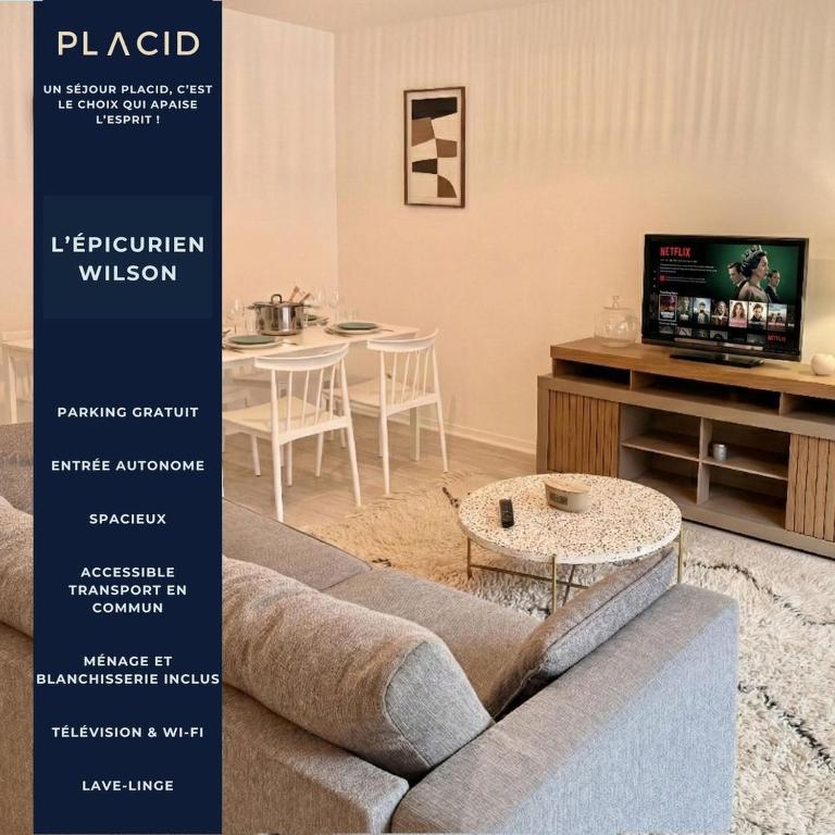 L'Épicurien Wilson - Parking gratuit, Wifi, Calme - Ferienwohnung Villeurbanne