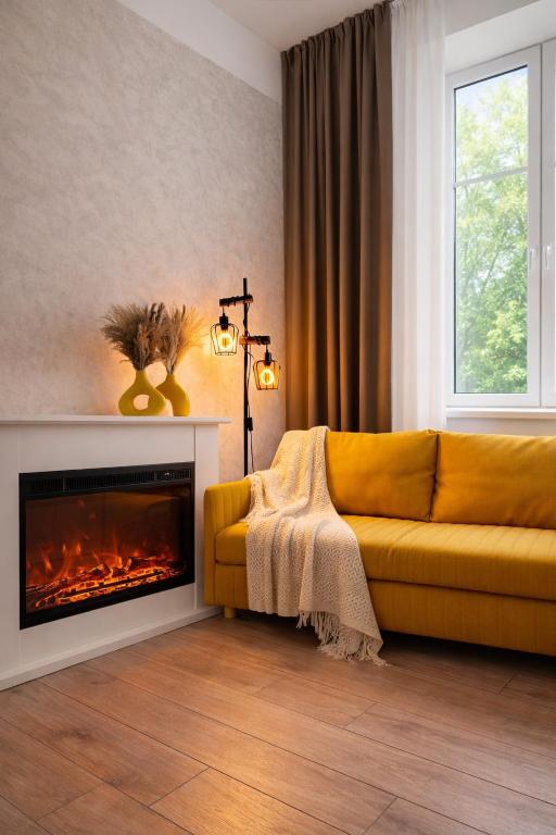 Cozy Fireplace Apartment Two Bedrooms Workspace - Chambres d'hôtes Riga