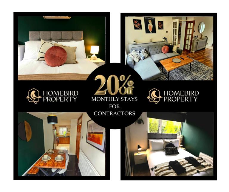 2 Large Bedroom House By Homebird Property Management Short Lets & Serviced Accommodation Leeds With Private Parking & Garden - B&B Leeds