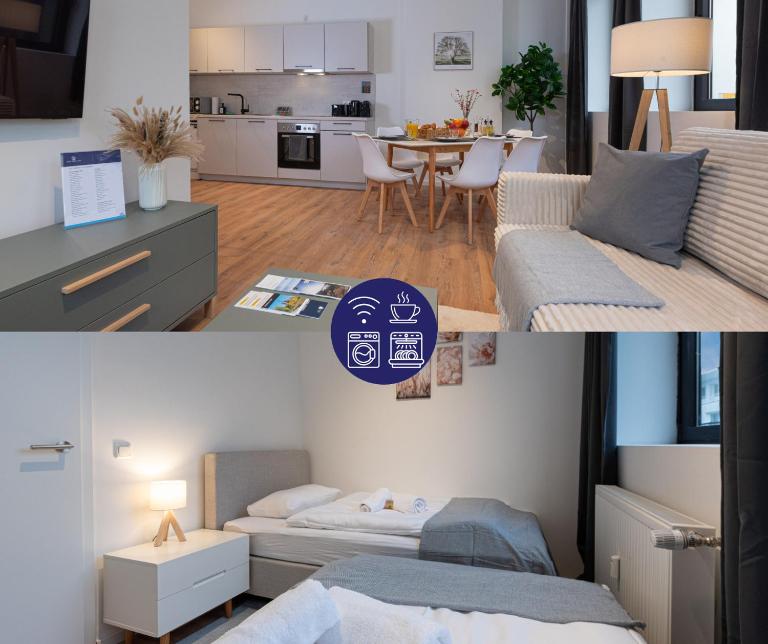 Modernes, zentrales City-Apartment am Kennedyplatz, nahe Hauptbahnhof und Limbecker Platz, lichtdurchflutete Räume - B&B Essen