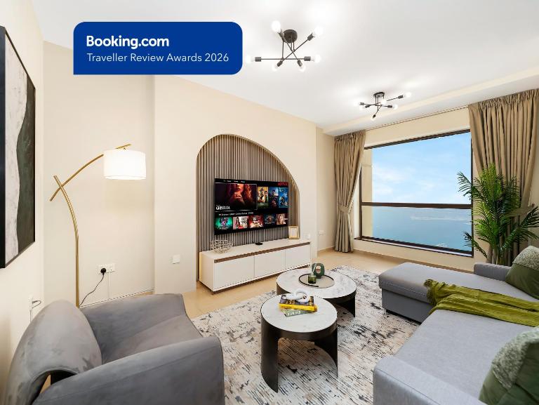 JBR's Luxury 2BDR with Dubai Eye, Palm & Marina Views - Direct Beach Access - Ferienwohnung Dubai