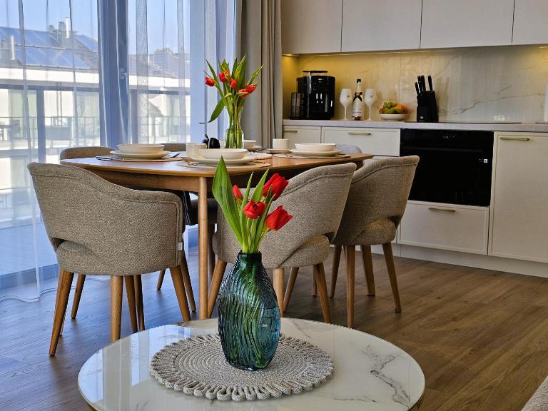 Rezydencja Niechorze D303 Sea Heaven z Widokiem na Morze, przy Plaży, Basen, Sauna i Jacuzzi w budynku, Prywatna rowerownia - 5D Apartments - Ferienwohnung Niechorze