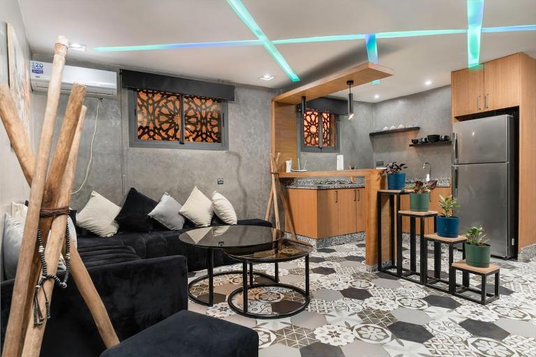Industrial Luxury Studio Air Conditioning, Modern Kitchen - B&B Tamraght Ouzdar
