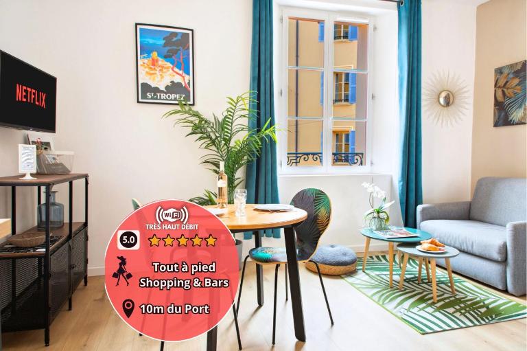CHIC - Climatisé - 2 pas du port - Place aux Herbes - B&B Saint-Tropez